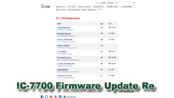 IC-7700 Firmware Update Rev
