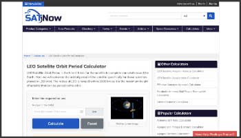 Satellite Orbit Period Calculator