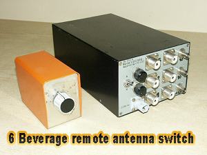 6 Beverage remote antenna switch