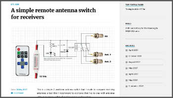 A simple remote antenna switch for receivers