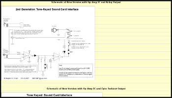 Sound card interface with tone keyer