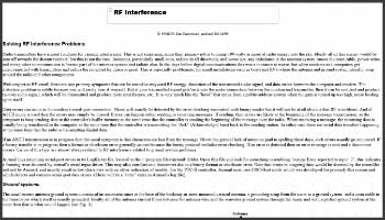 Solving RF Interference Problems