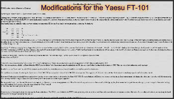 Modifications for the Yaesu FT-101