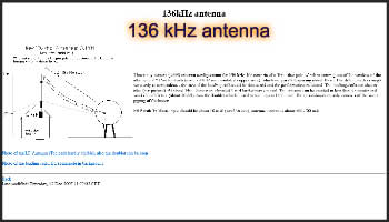 136 kHz antenna