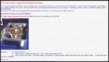 L. F. Transmitter using Direct Digital Synthesis