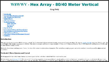 Hex Array 80/40 Meter Vertical