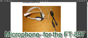 Microphone boom headset for the FT-897