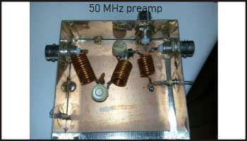 50 MHz preamp Gain 26dB with the BFG135