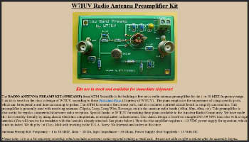 Radio Antenna Preamplifier Kit