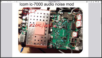 Icom ic-7000 audio noise mod