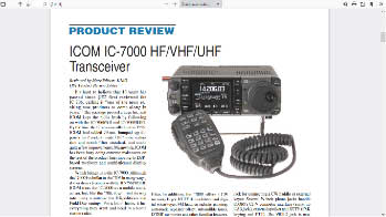 Icom ic-7000 qst review