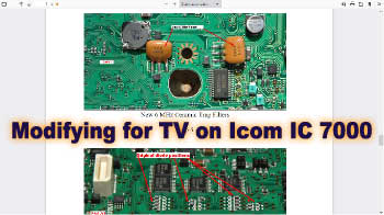 Modifying for tv icom ic 7000
