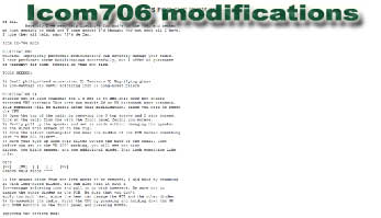 Icom706 modifications