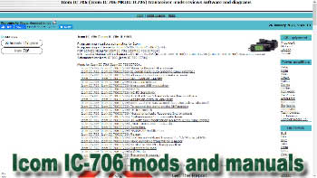 Icom IC-706 mods and manuals