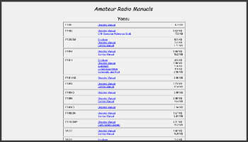 Amateur radio manuals yaesu
