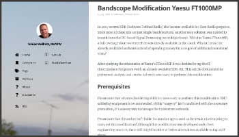 Bandscope modification yaesu ft1000mp