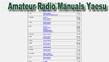 Amateur radio manuals yaesu