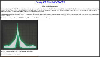 Curing ft 1000 mp clicks