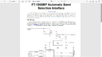 FT-1000MP Automatic Band Selection Interface
