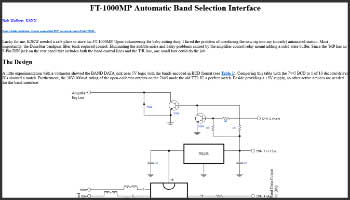Ft-1000mp band selection interface