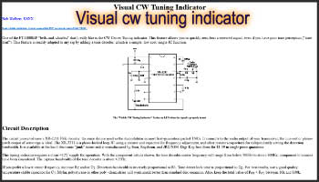 Visual cw tuning indicator