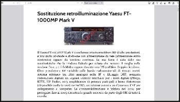 Problema con il display del campo visivo di yaesu-ft1000mp-mark-v