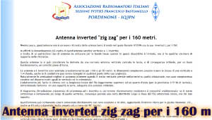 Antenna inverted zig zag per i 160 metri