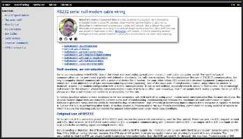 RS232 serial null modem cable wiring and tutorial