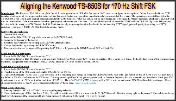 Aligning the Kenwood TS-850S for 170 Hz Shift FSK