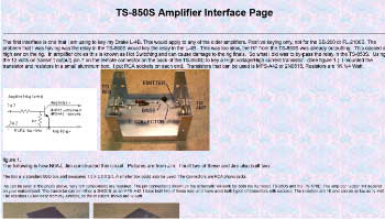 TS-850S Amplifier Interface Page