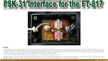 PSK-31 Interface for the FT-817