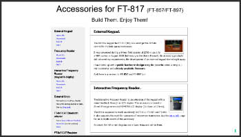 External Keypad for FT-817-ND