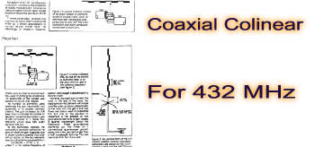 Coaxial Colinear For 432 MHz