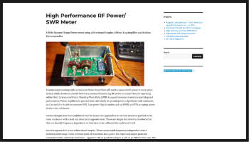 H.F. Directional Power Meter