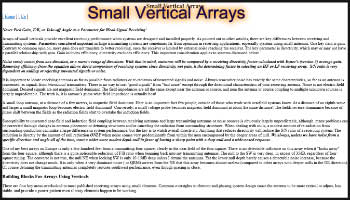 Small Vertical Arrays