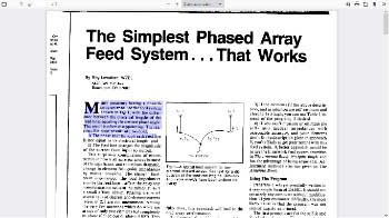 The simplest phased array feed system that works