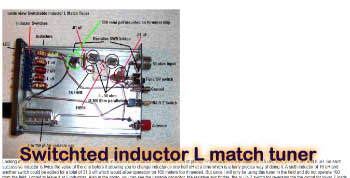 Switchted inductor L match tuner