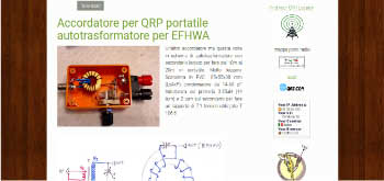 Accordatore per QRP portatile autotrasformatore per EFHWA