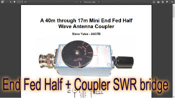 End Fed Half Wave Antenna Coupler SWR bridge