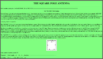 The Square Pole antenna