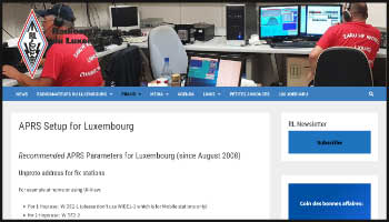 Luxembourg amateur radio society aprs site