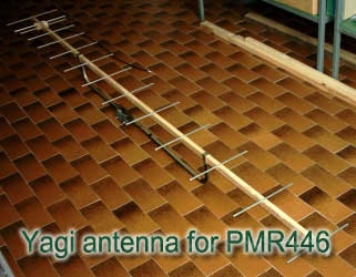 Yagi 14 elements self-built for PMR446