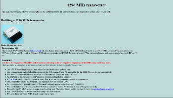 1296 MHz Transverter kit
