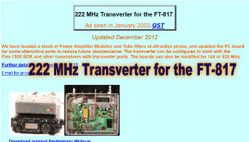 222 MHz Transverter for the FT-817