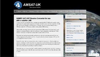 UHF-VHF Receive Converter for use with a satellite LNB