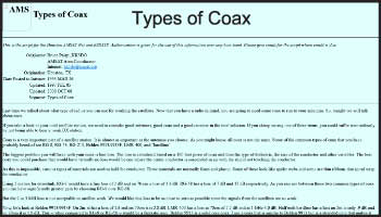 Types of Coax