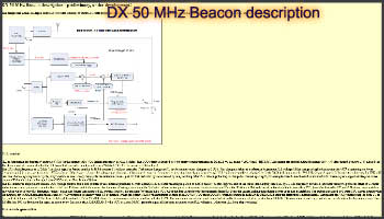 DX 50 MHz Beacon description