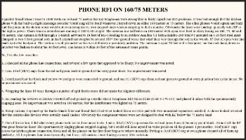 Some Simple Strategies for Phone RFI