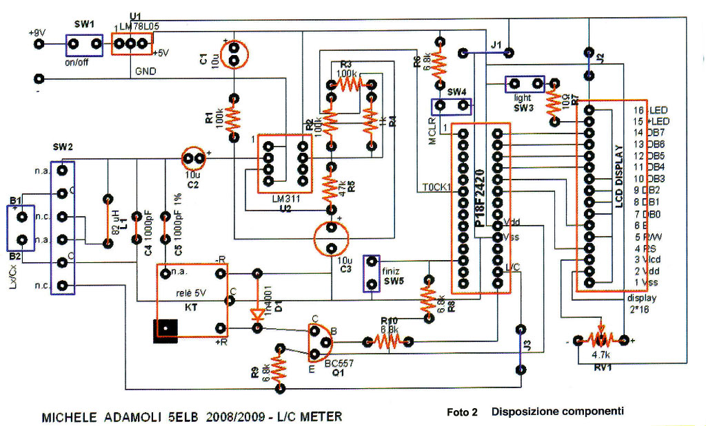 LC meter disposizione componenti