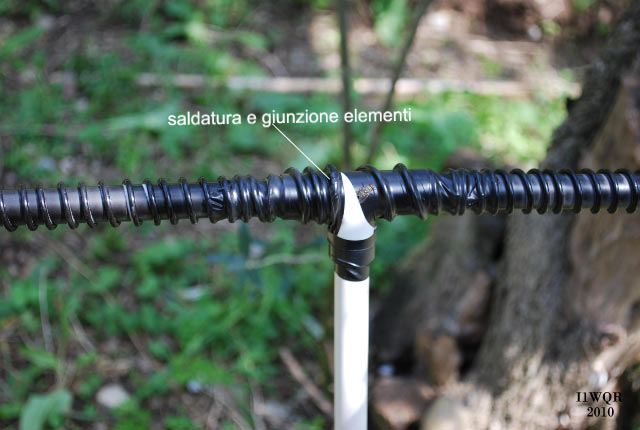 giunzione elementi antenna beverage